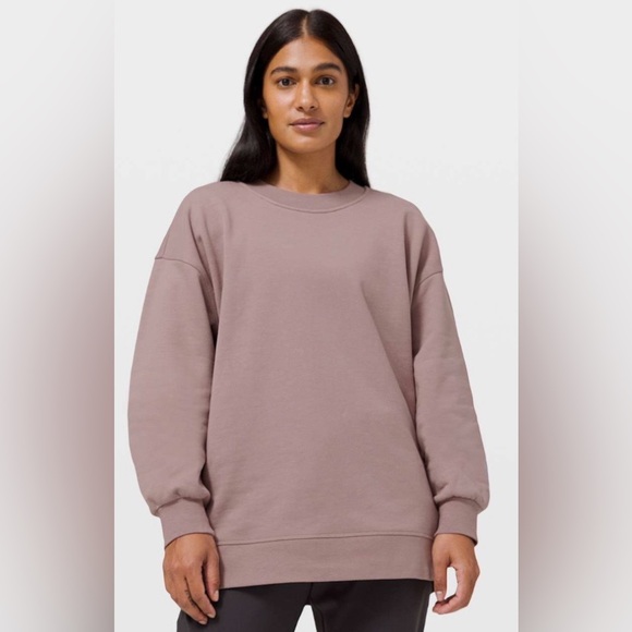 lululemon athletica Tops - Lululemon Perfectly Oversized Crew Sweatshirt Size Medium Violet Verbana